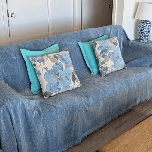 Karen's couch protected by CouchCare